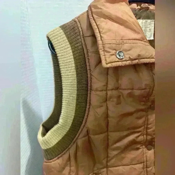 Vintage Polyester Brown Sears Puffer Vest Mens Medium - Picture 3 of 9